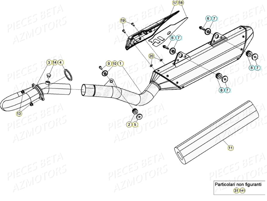 Echappement BETA Pièces BETA RR 4T RACING 480 - (2020)

