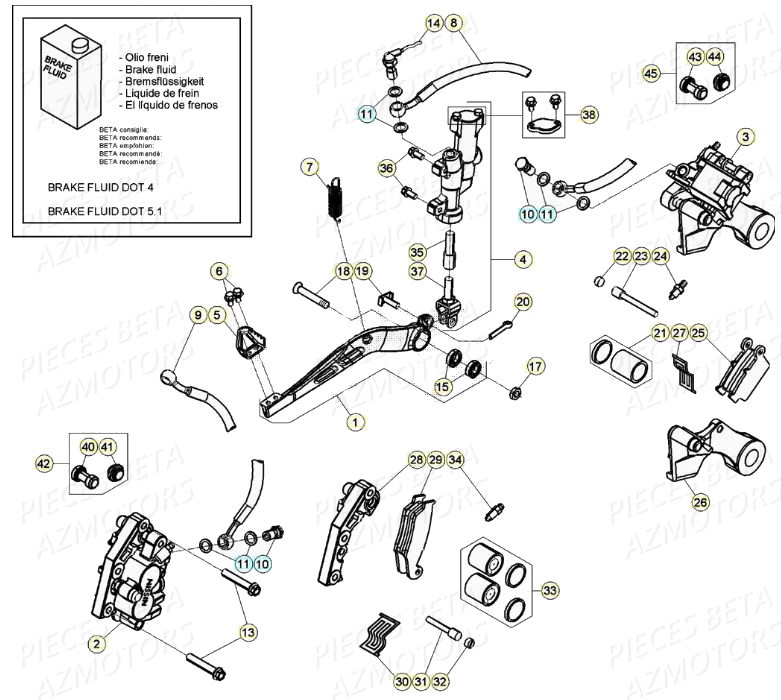 Freins BETA Pièces BETA RR 4T RACING 480 - (2020)

