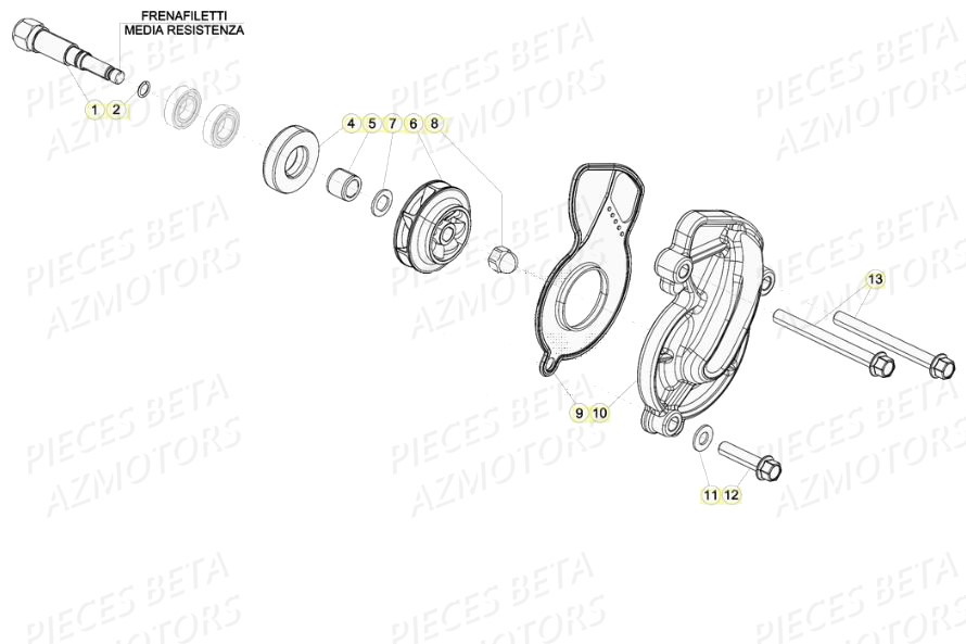Pompe A Eau BETA Pièces BETA RR 4T RACING 480 - (2020)

