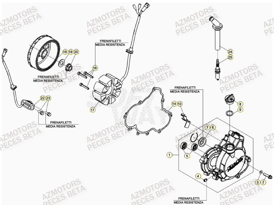 BOUCHON ALIMENTATION HUILE RR4T MY 10/12 BETA pour ALLUMAGE de RR 480 RACING 21