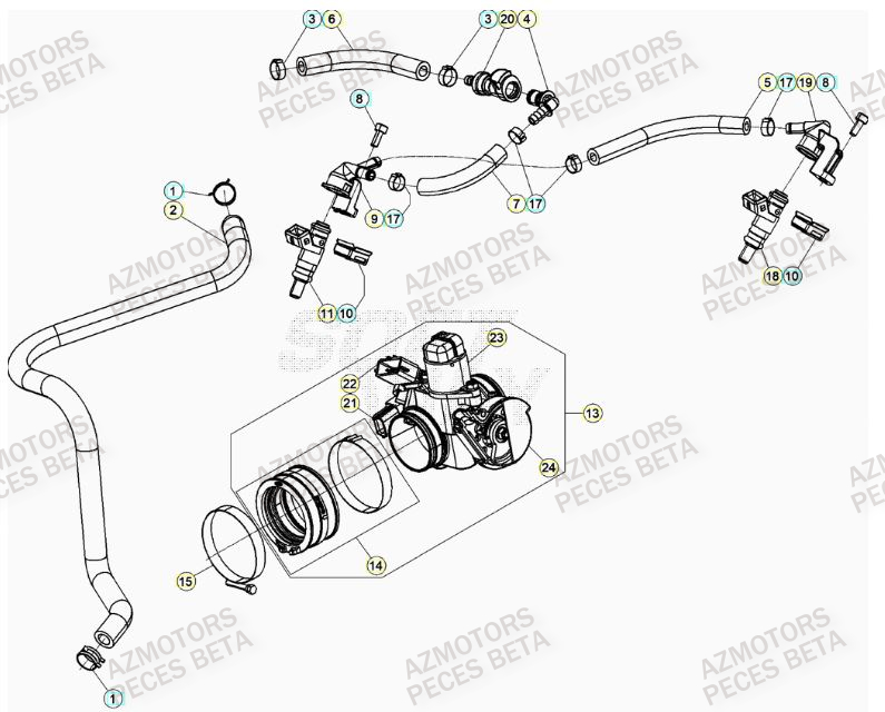 Injection BETA Pièces BETA RR 4T RACING 480 - (2022)

