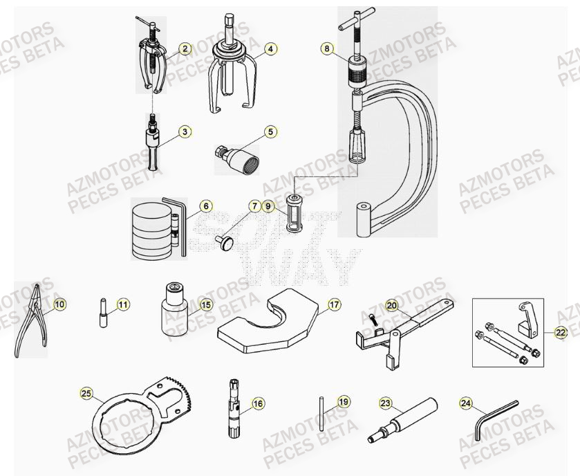 Outils BETA Pièces BETA RR 4T RACING 480 - (2022)

