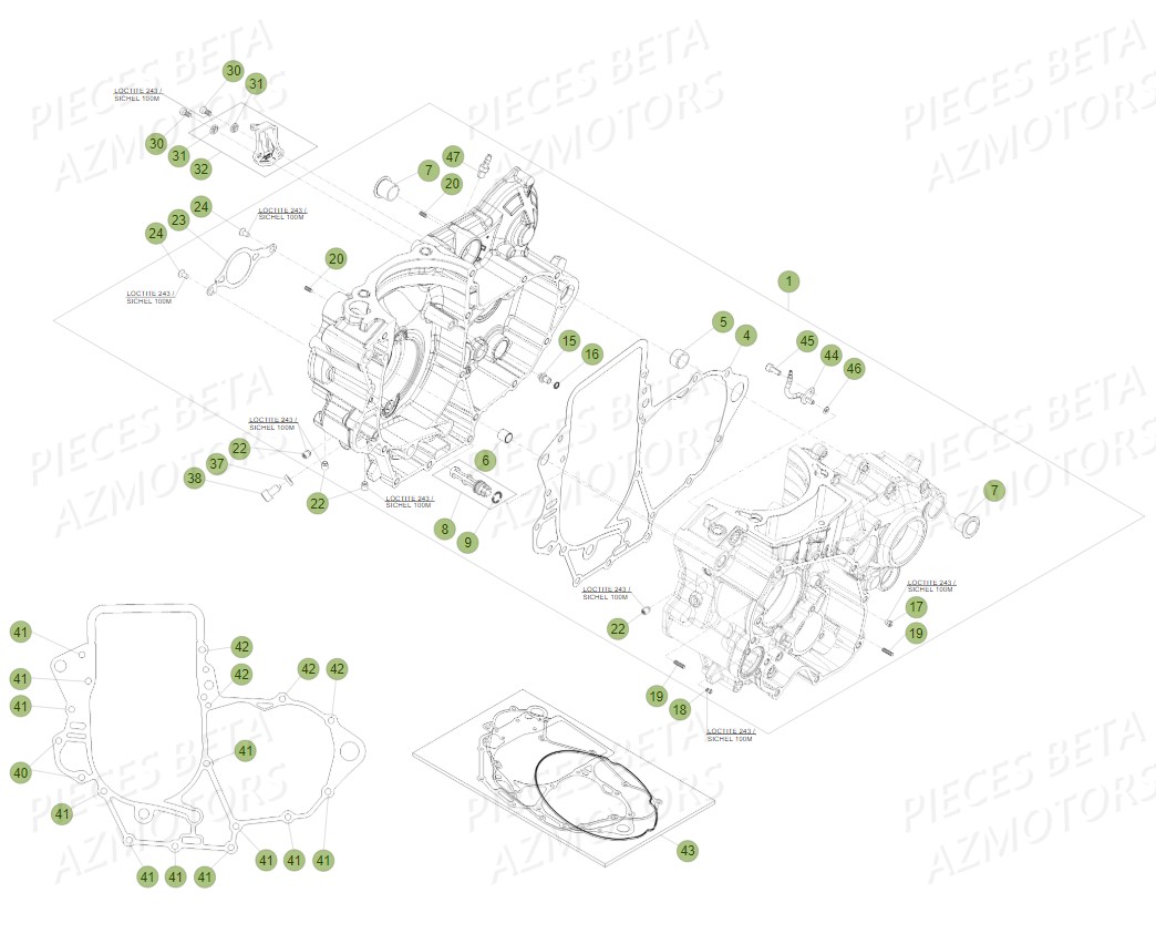 CARTER-EMBRAYAGE BETA Pièces Beta RR 4T 350 Enduro - 2018