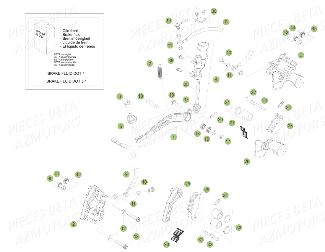 FREINS PEDALE DE FREIN RR 4T 390 pour RR 4T 390 2018