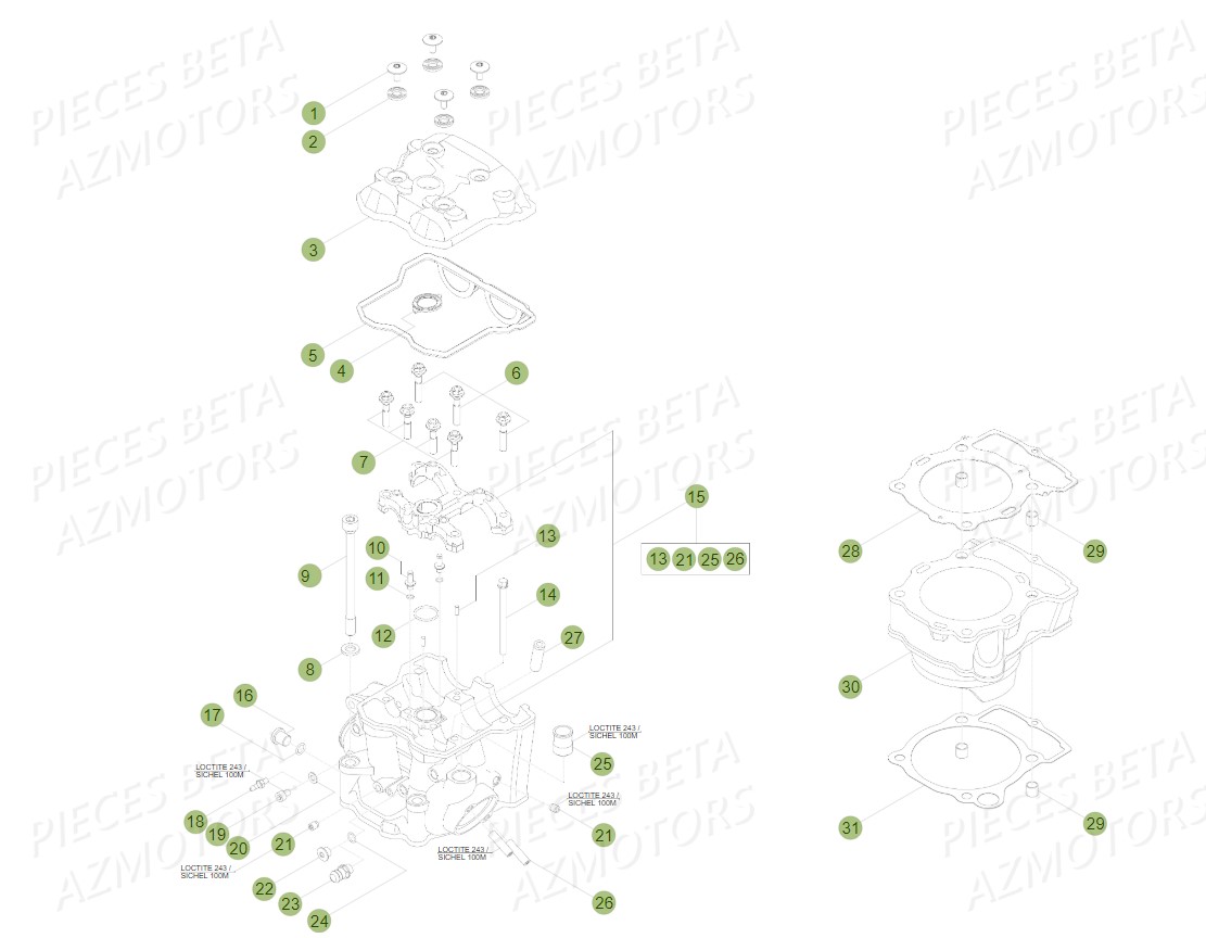 CULASSE BETA RR 4T 400 2011