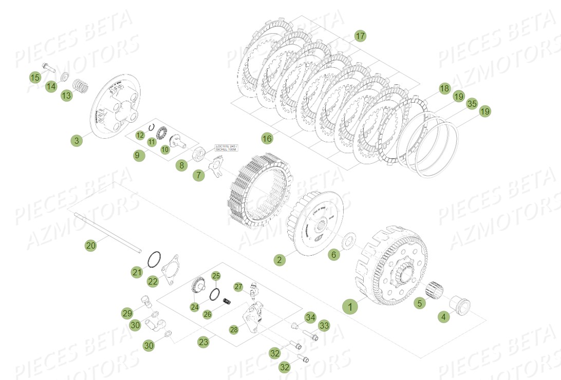 EMBRAYAGE No SERIE 0 A 100592 pour RR 4T 400 2011