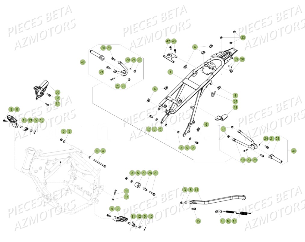 ACCESSOIRES_DU_CHASSIS BETA Pièces RR Enduro 50SPORT 2018