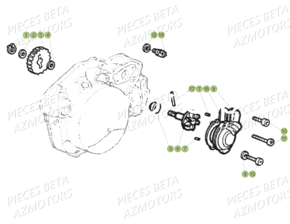 Installation De Refroidissement BETA Pièces Beta RR 50 SPORT - 2018