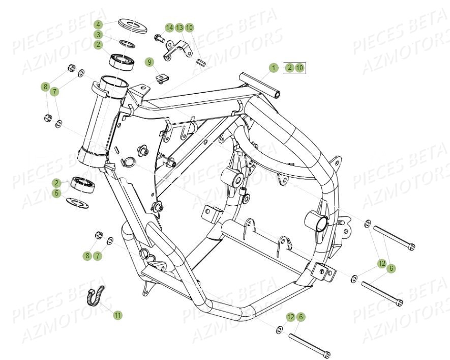 Chassis BETA Pièces Beta RR 50 SPORT - 2019