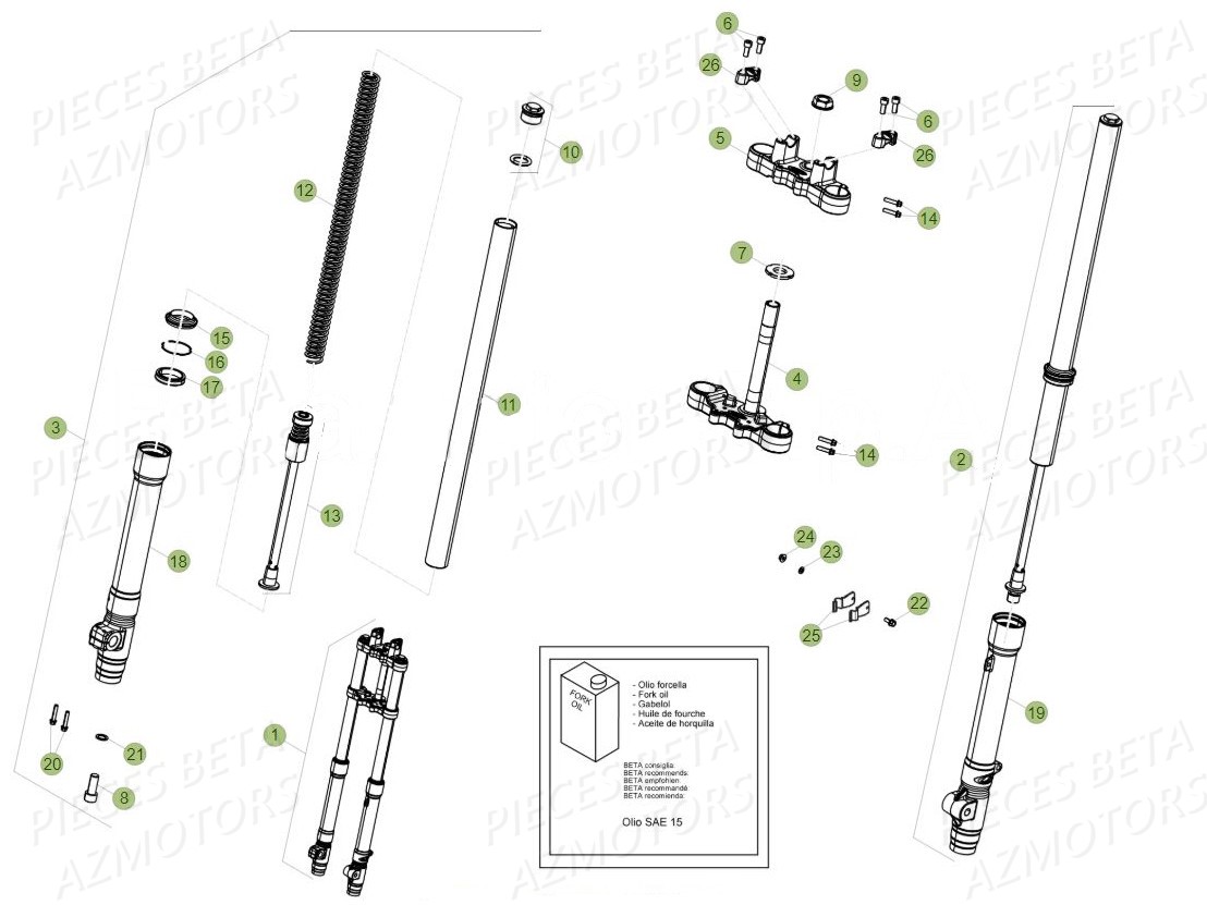 Fourche BETA Pièces Beta RR 50 SPORT - 2019
