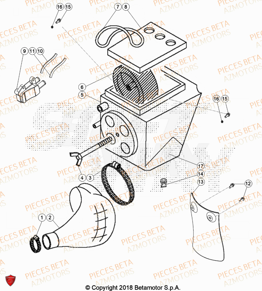 Filtre A Air BETA Pièces Beta RR 50 SPORT - 2020