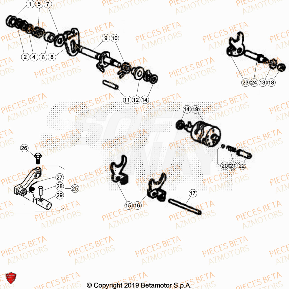 Selecteur De Vitesses BETA Pièces Beta RR 50 SPORT - 2020