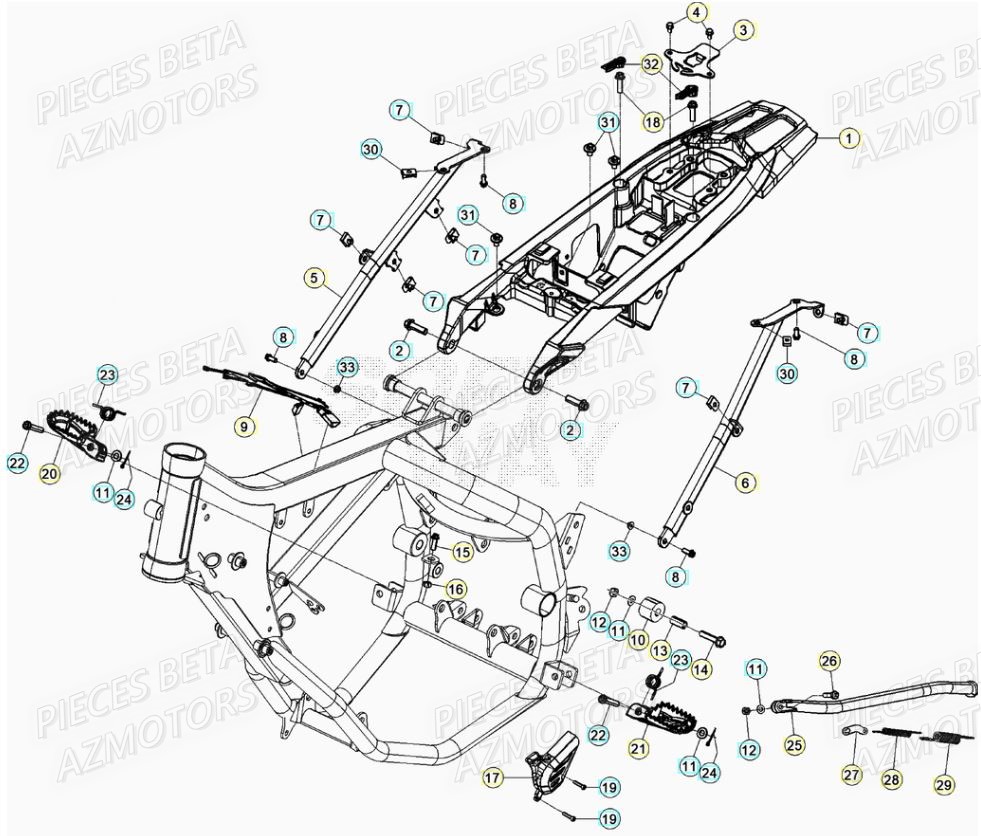 ACCESSOIRES DU CHASSIS pour RR 50 SPORT 21