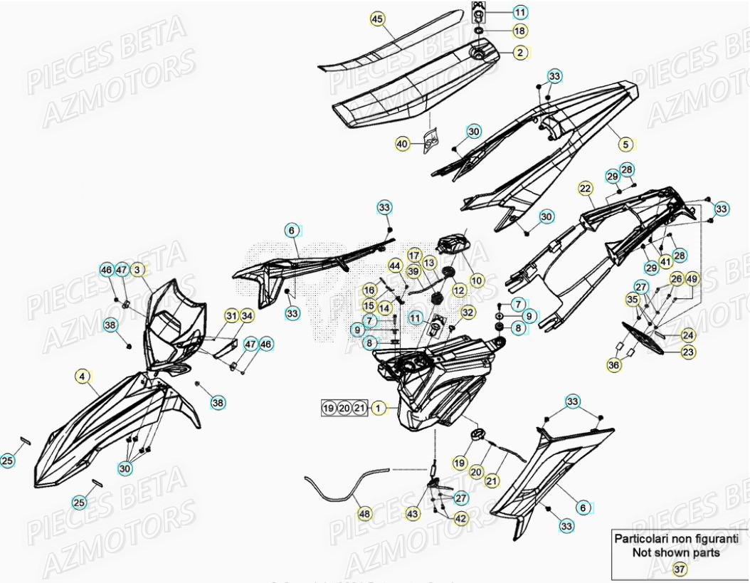 Carenages BETA Pièces Beta RR 50 SPORT - 2021-2022