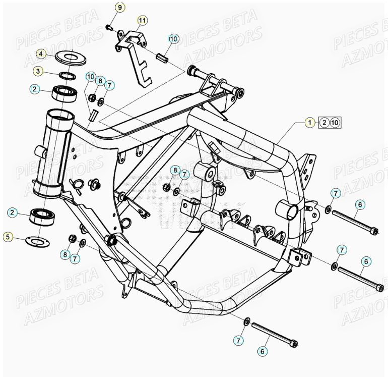 CHASSIS pour RR 50 SPORT 21