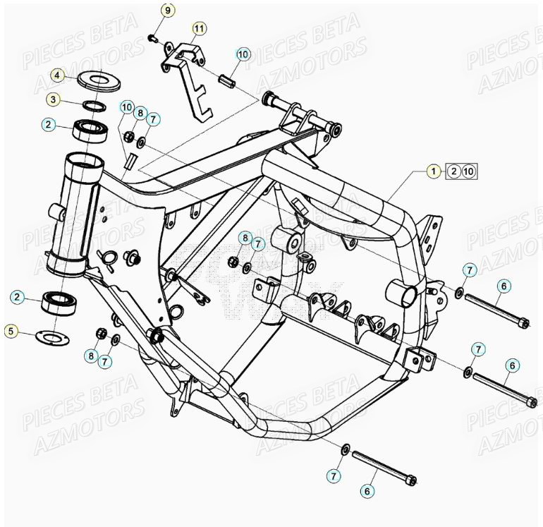 Chassis BETA Pièces Beta RR 50 SPORT - 2021-2022