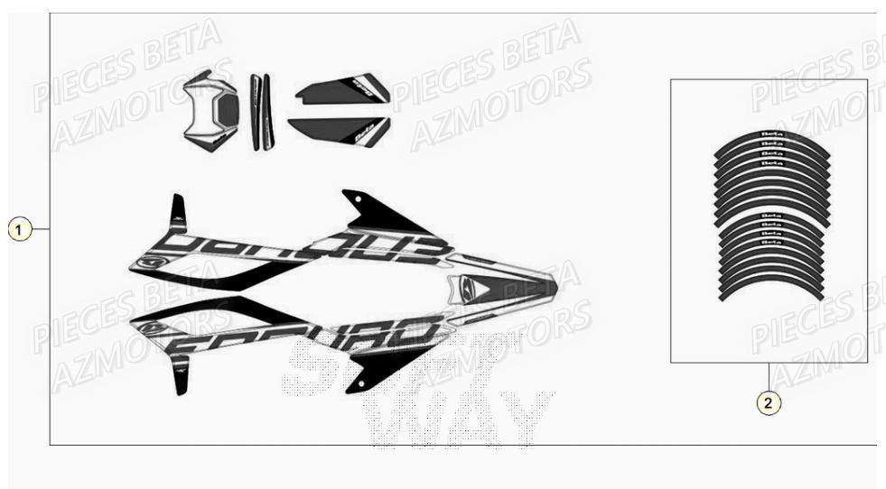 Decors BETA Pièces Beta RR 50 SPORT - 2021-2022