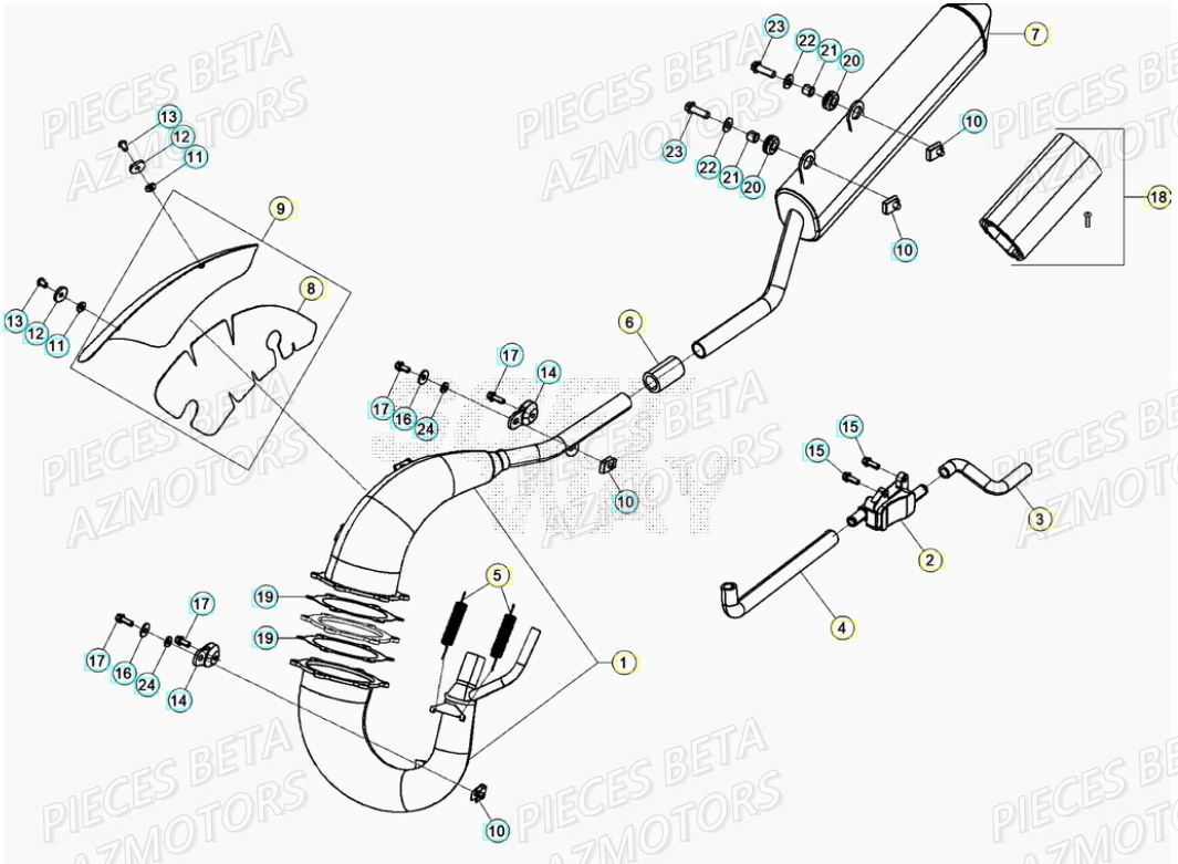 ECHAPPEMENT pour RR 50 SPORT 21