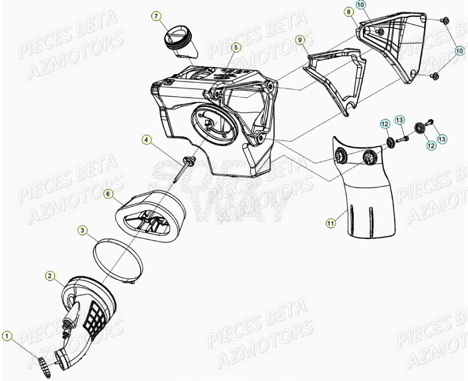 FILTRE AIR - KIT RR 4T 125 LC BETA pour FILTRE A AIR de RR 50 SPORT 21