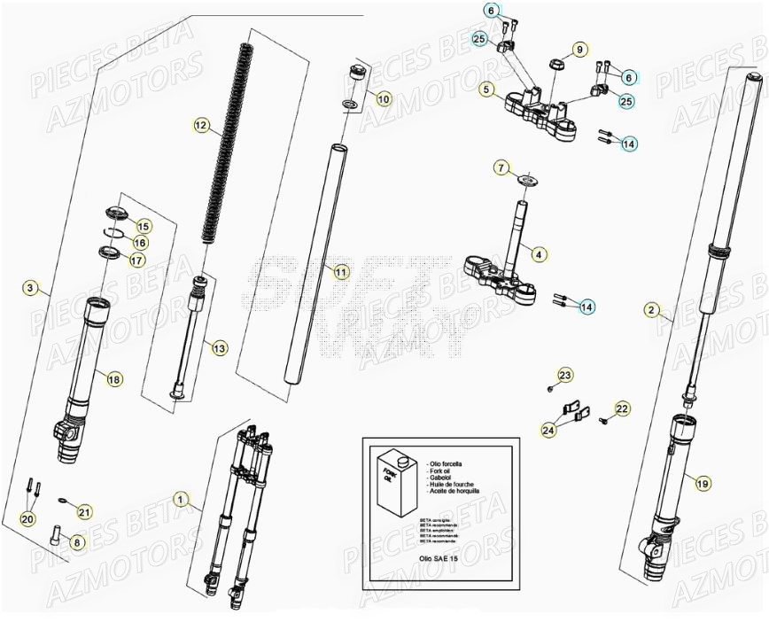 Fourche BETA Pièces Beta RR 50 SPORT - 2021-2022