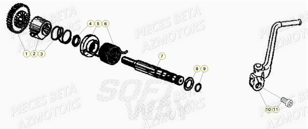 Kick Starter BETA Pièces Beta RR 50 SPORT - 2021-2022