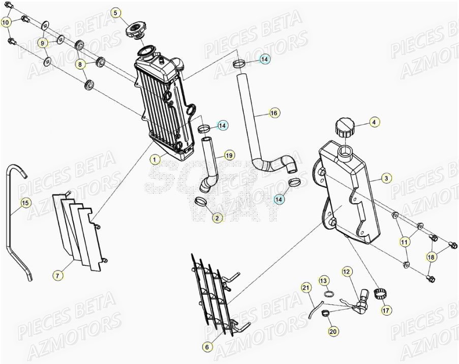 Radiateur BETA Pièces Beta RR 50 SPORT - 2021-2022