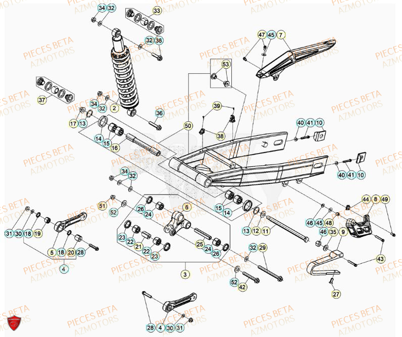 Bras Oscillant BETA Pièces Beta RR 50 SPORT - 2023-2024