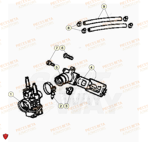 Carburateur BETA Pièces Beta RR 50 SPORT - 2023-2024
