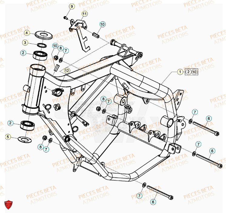 Chassis BETA Pièces Beta RR 50 SPORT - 2023-2024