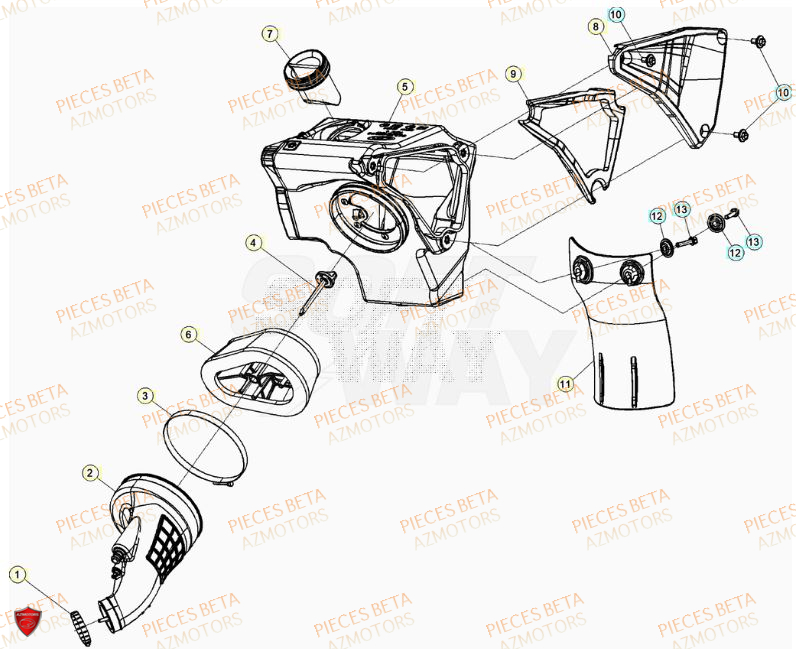 Filtre A Air BETA Pièces Beta RR 50 SPORT - 2023-2024