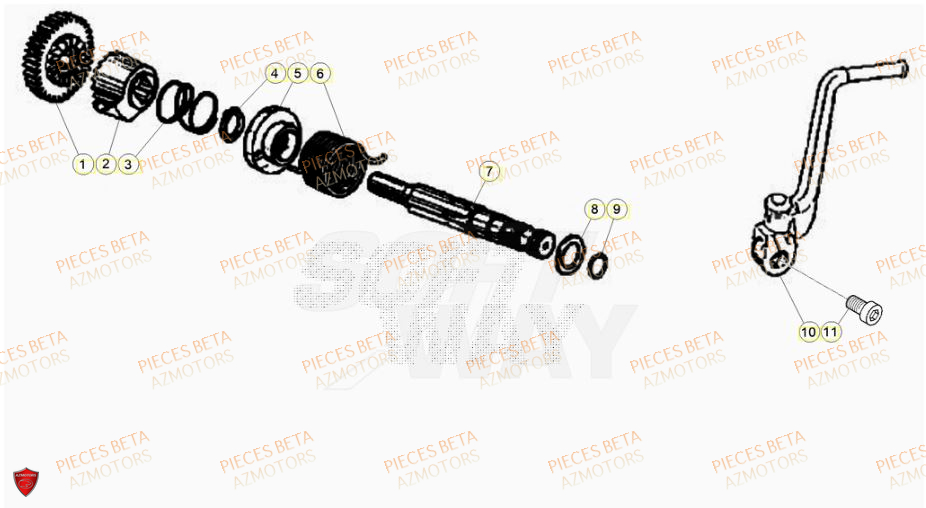 Kick Starter BETA Pièces Beta RR 50 SPORT - 2023-2024