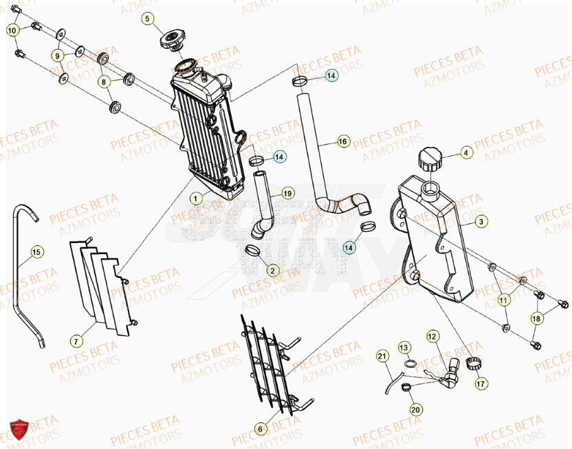 Radiateur BETA Pièces Beta RR 50 SPORT - 2023-2024