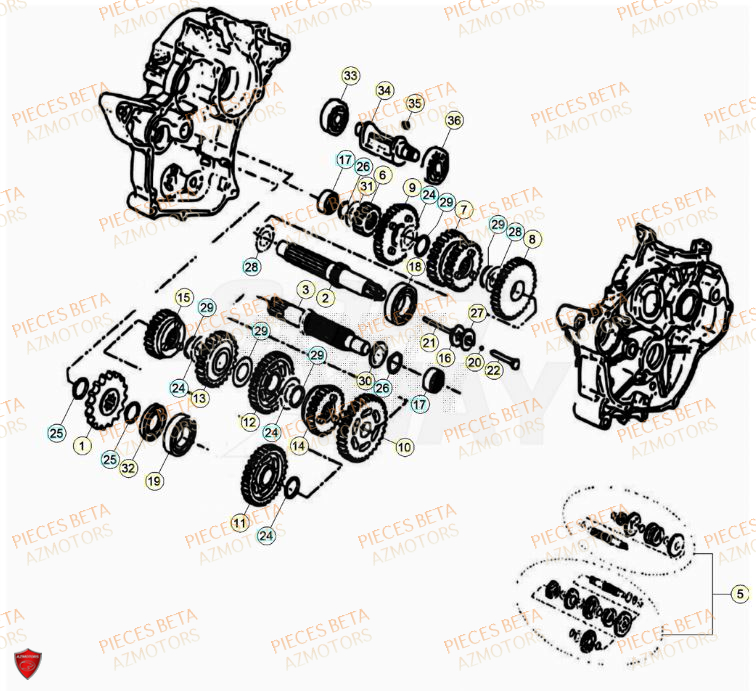 TRANSMISSION BETA RR 50 SPORT 23