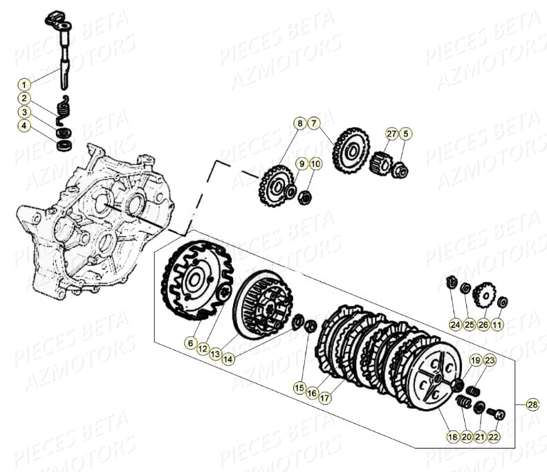 Embrayage BETA Pièces Beta RR 50 STANDARD - 2020