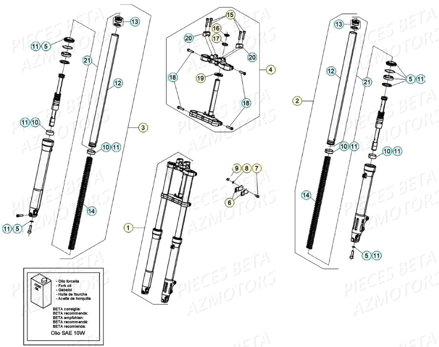 Fourche Rr Standard BETA Pièces Beta RR 50 STANDARD - 2020