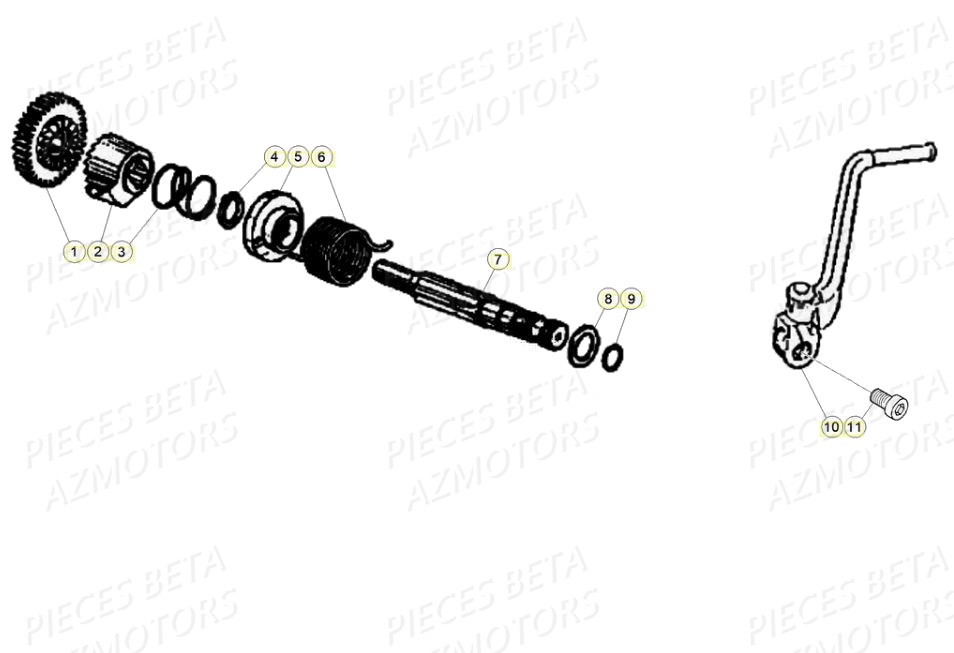 Kick Starter BETA Pièces Beta RR 50 STANDARD - 2020