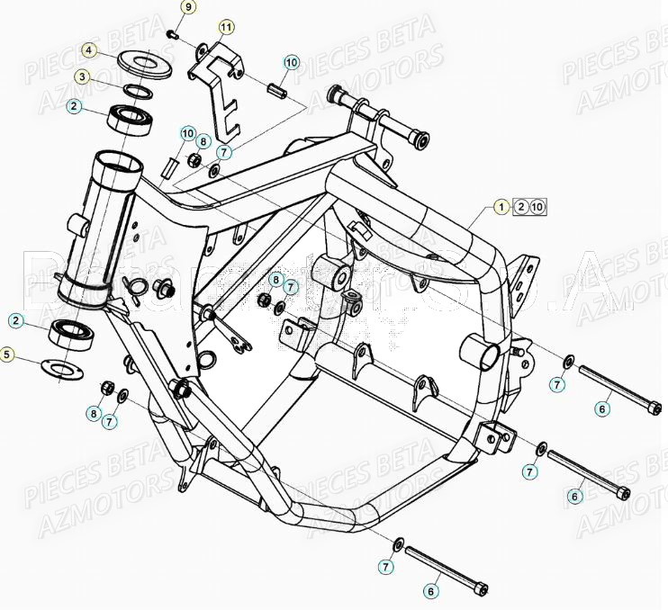 Chassis BETA Pièces Beta RR 50 STANDARD - 2021-2022