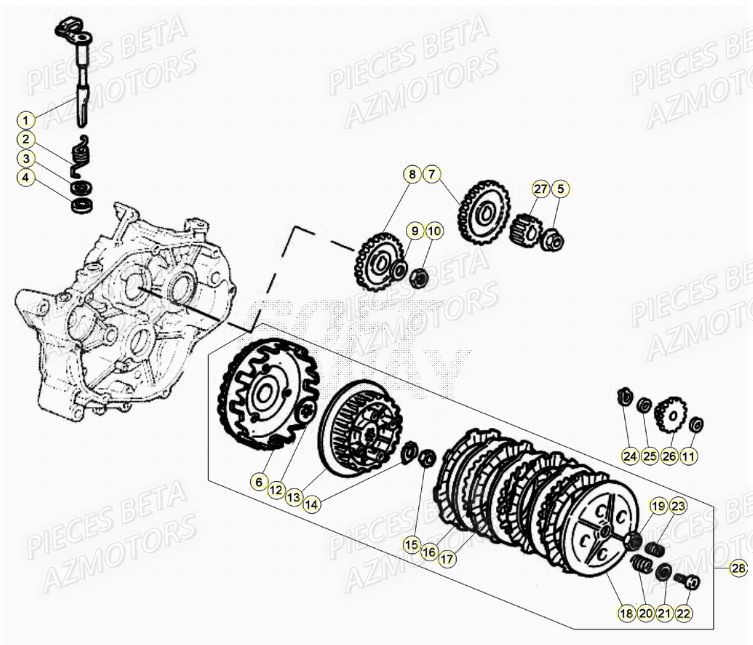 Embrayage BETA Pièces Beta RR 50 STANDARD - 2021-2022