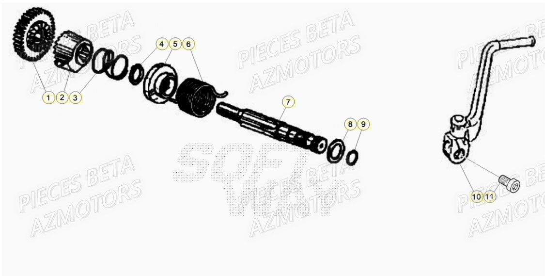 Kick Starter BETA Pièces Beta RR 50 STANDARD - 2021-2022