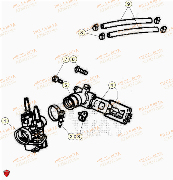 CARBURATEUR BETA RR 50 STANDARD 23