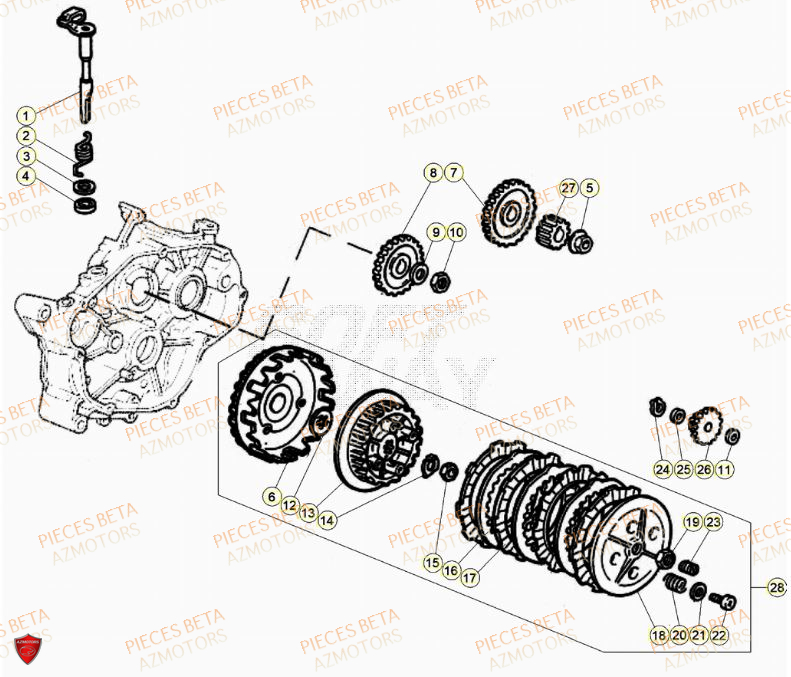 Embrayage BETA Pièces Beta RR 50 STANDARD - 2023