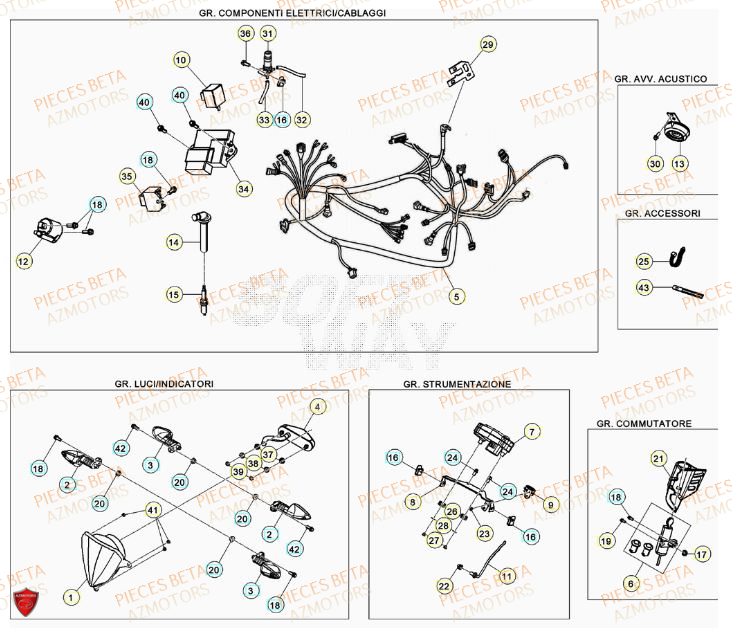 Equipement Electrique BETA Pièces Beta RR 50 STANDARD - 2023-2024