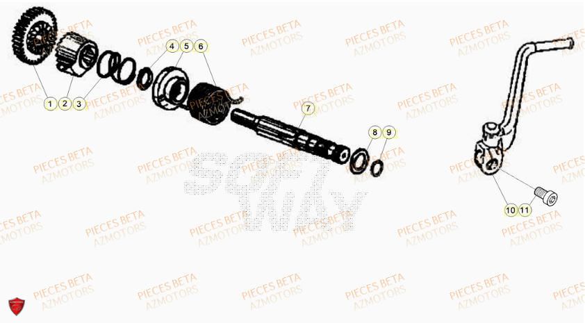 Kick Starter BETA Pièces Beta RR 50 STANDARD - 2023-2024
