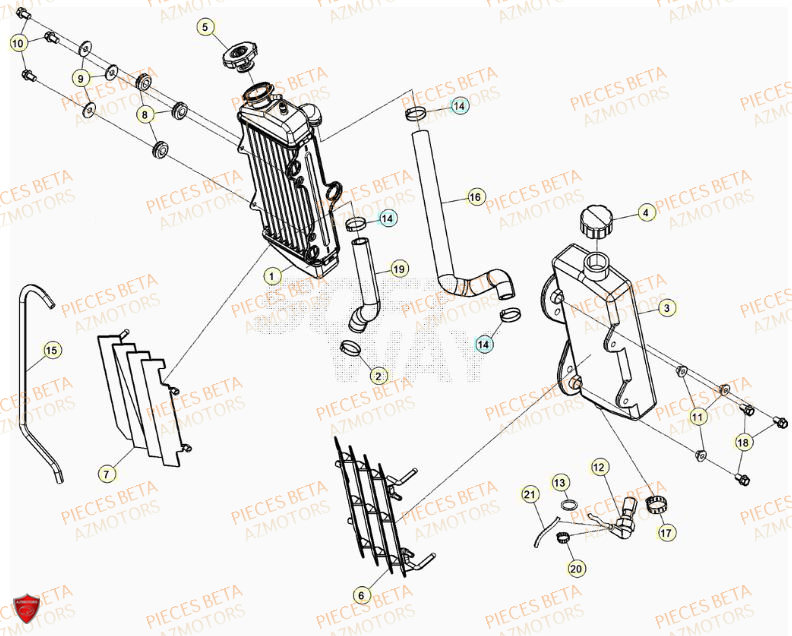 Radiateur BETA Pièces Beta RR 50 STANDARD - 2023-2024