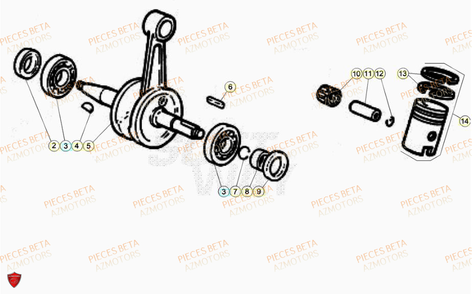 Vilebrequin BETA Pièces Beta RR 50 STANDARD - 2023