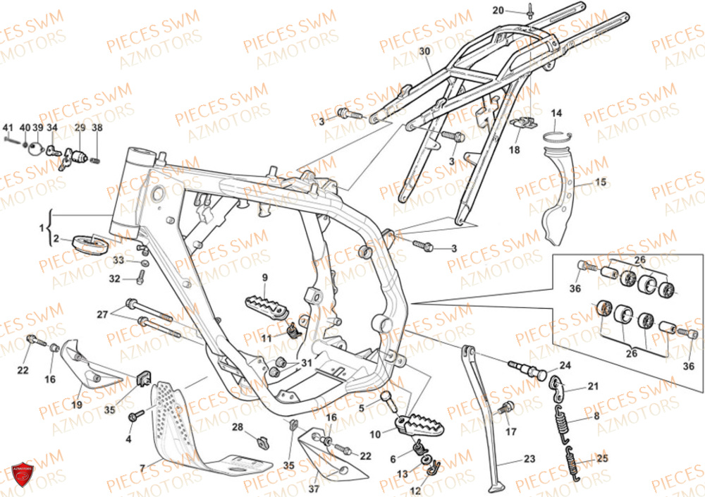 Chassis SWM Pieces SWM Origine RS 300R ENDURO (2024)