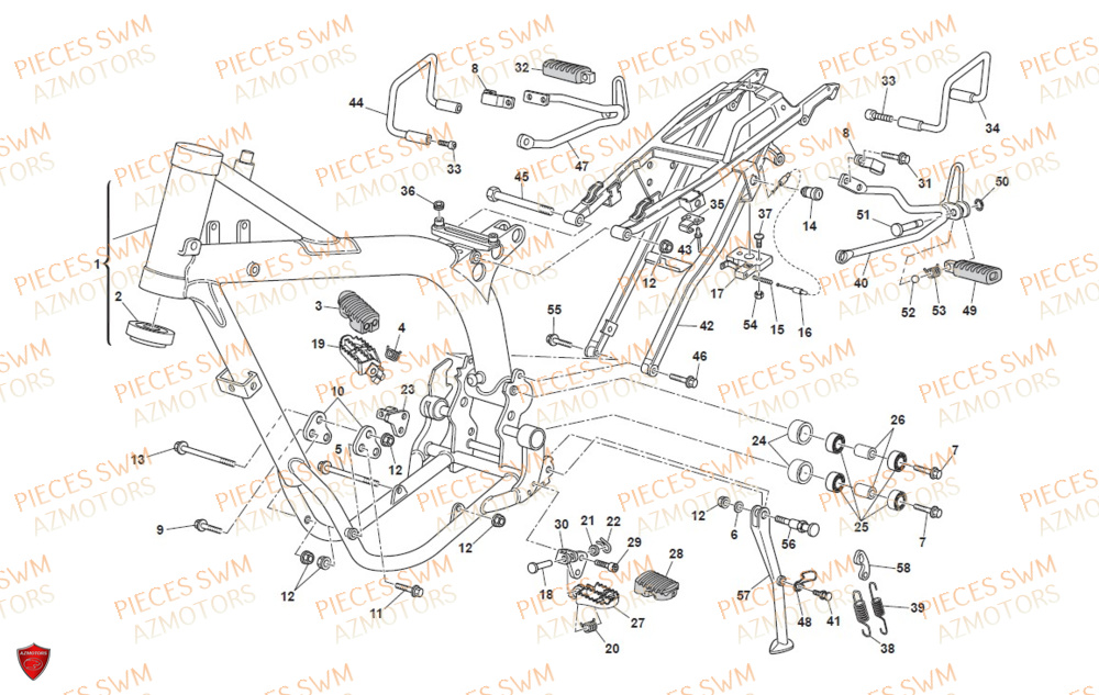 Chassis SWM Pieces SWM ENDURO RS 650R FACELIFT 2016