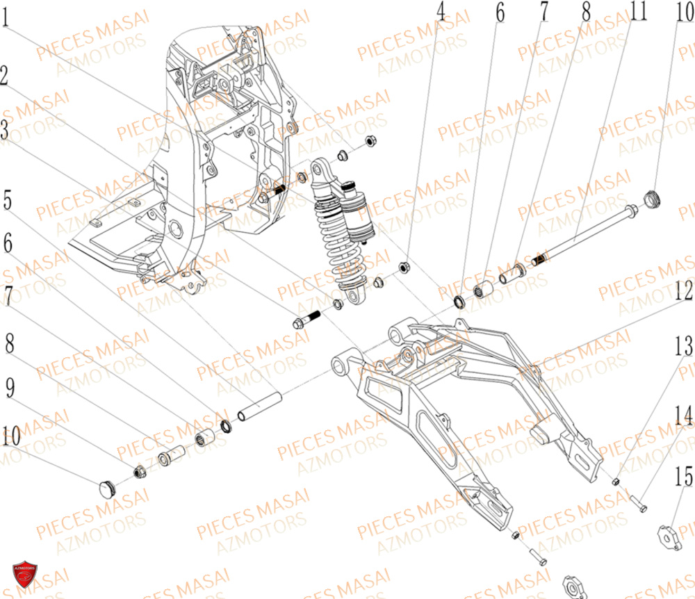 Bras Oscillant MASAI Pièces Moto RS1