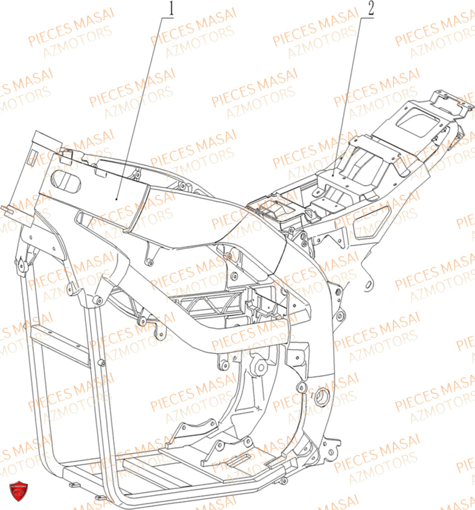 Chassis MASAI Pièces Moto RS1