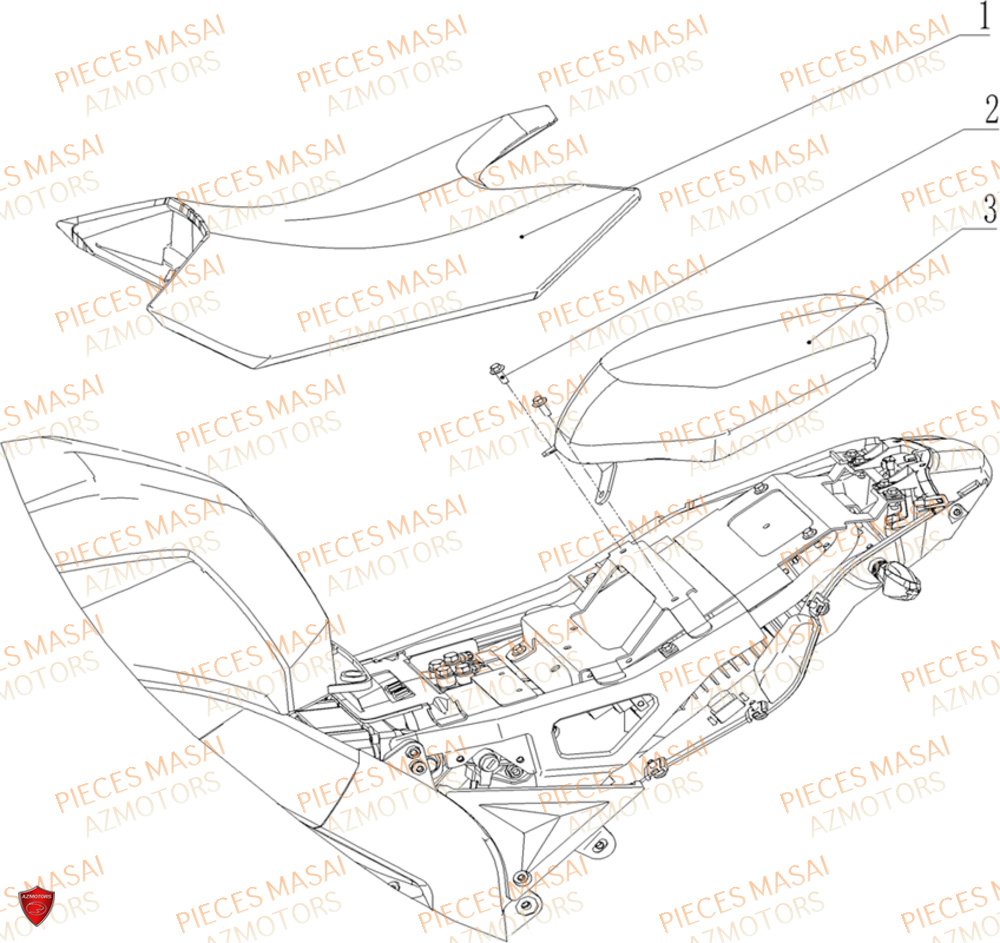 Selle MASAI Pièces Moto RS1